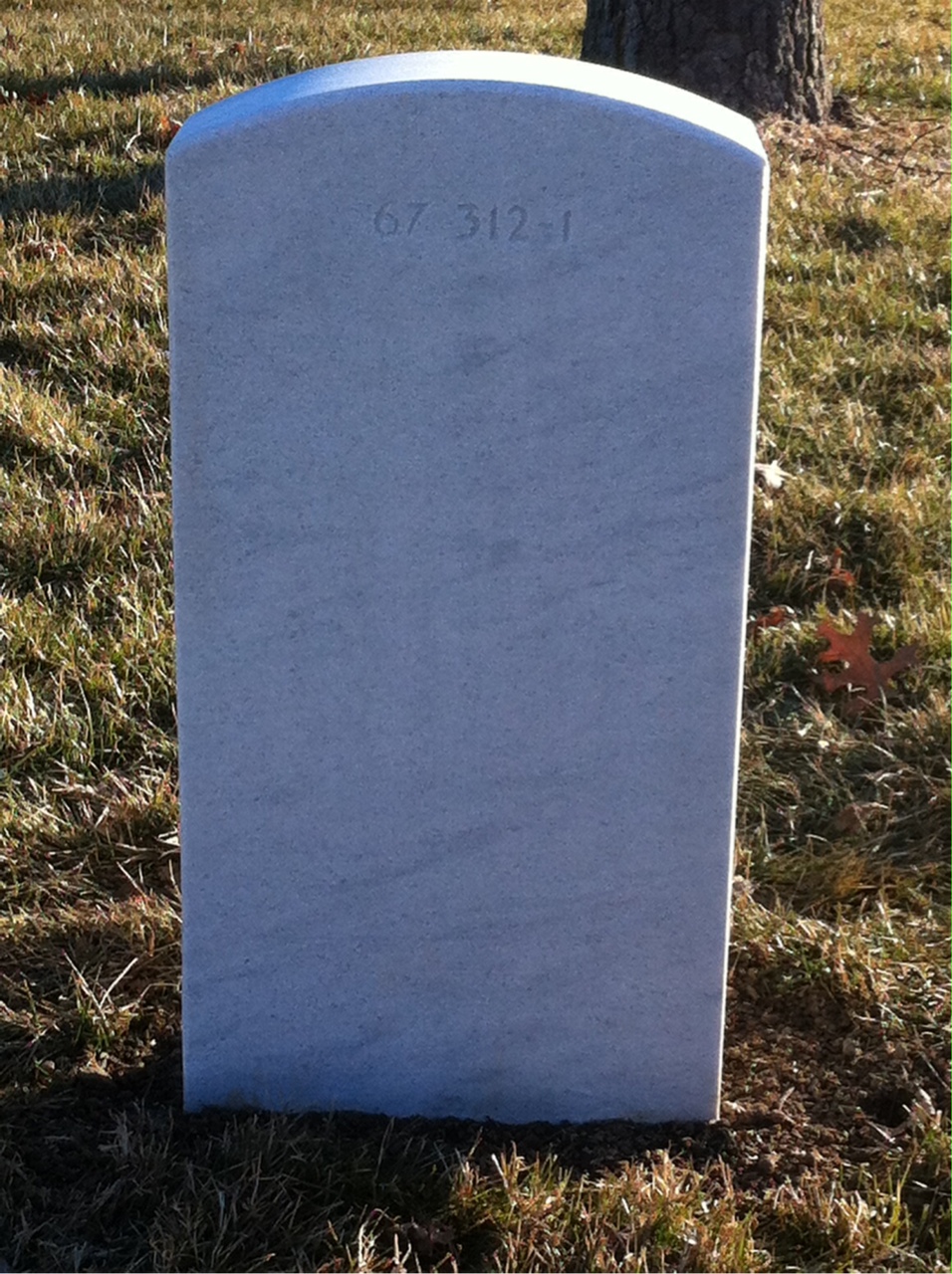 Back of headstone — Timothy Gault