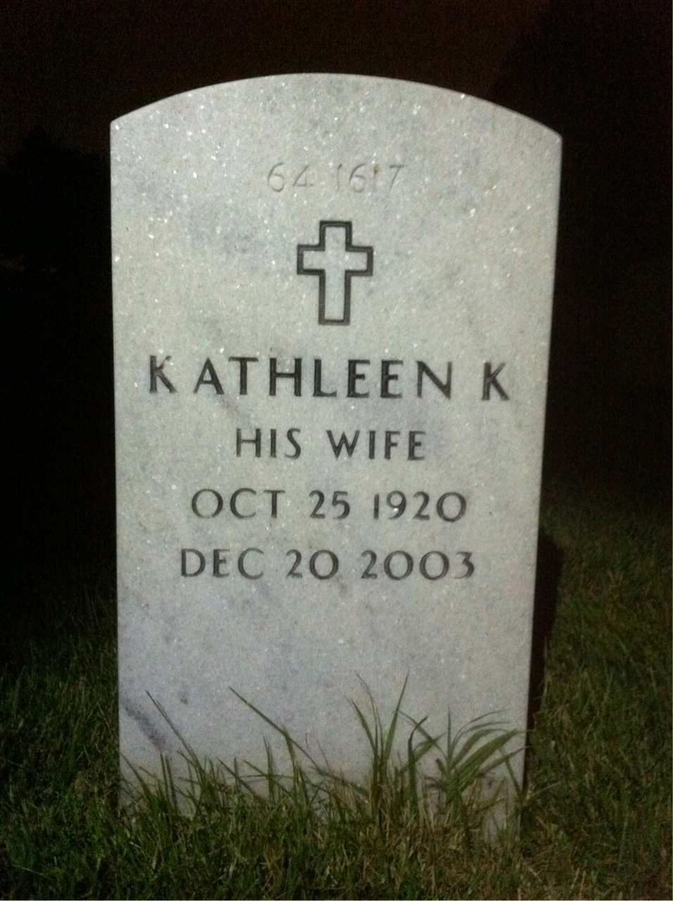 Back of headstone — Charles Hayen