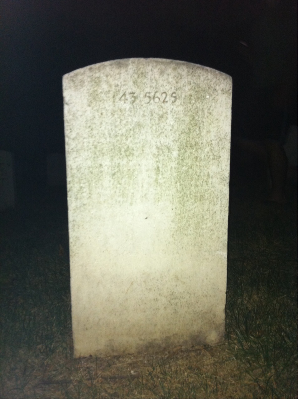 Back of headstone — Charles Musselman