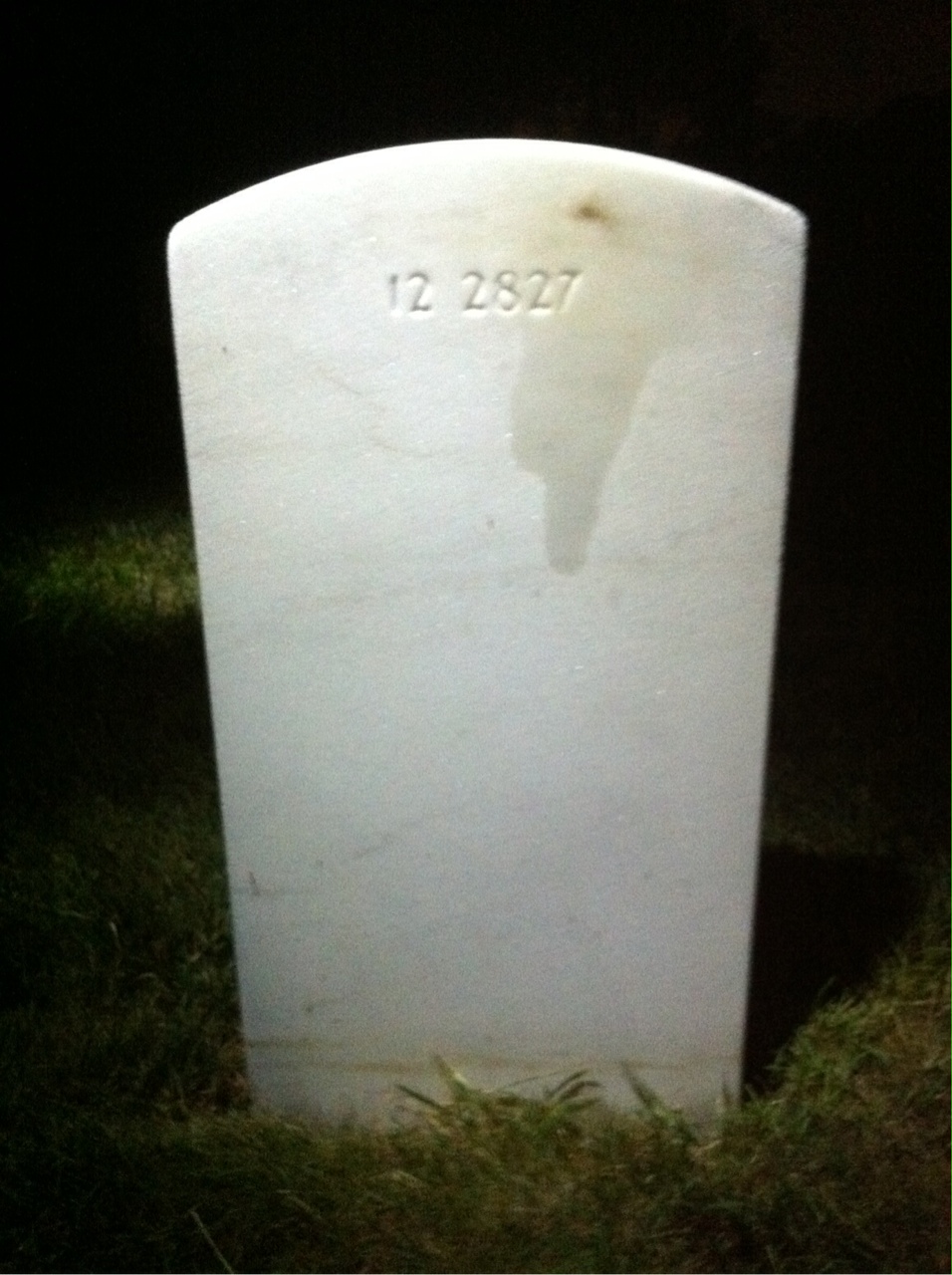 Back of headstone — Thomas Biddle