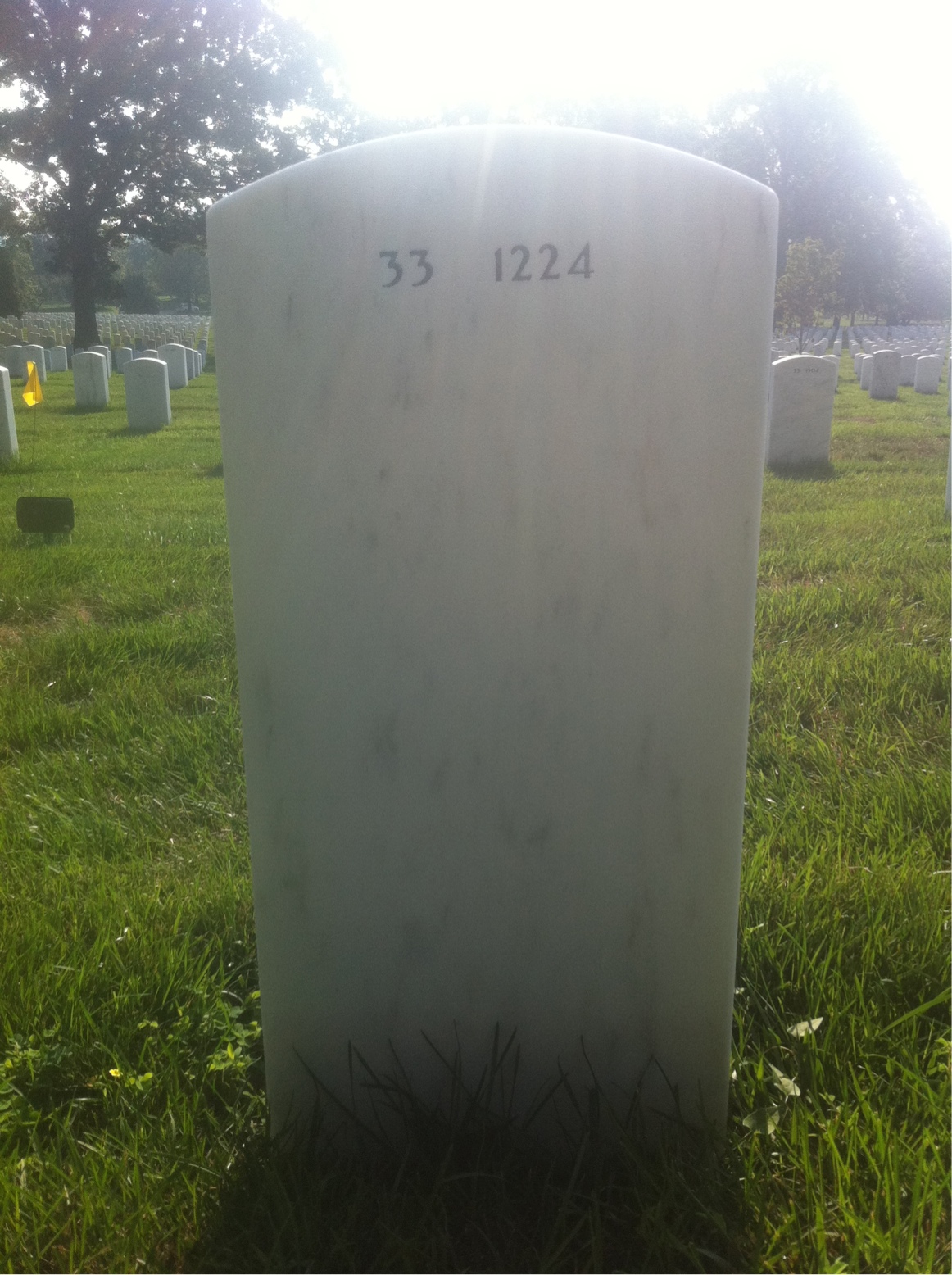 Back of headstone — Shawn Anders