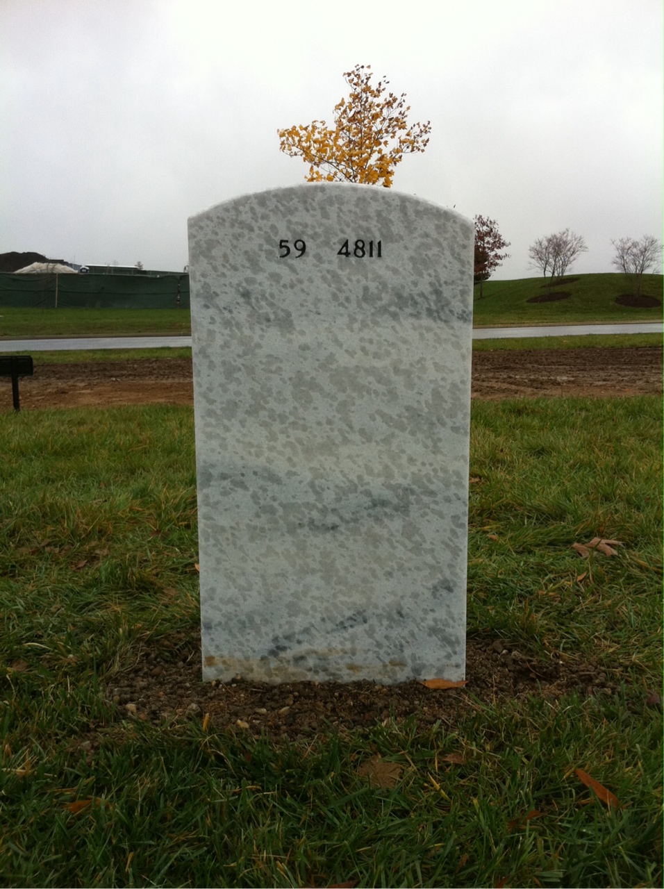 Back of headstone — Robert Ballance