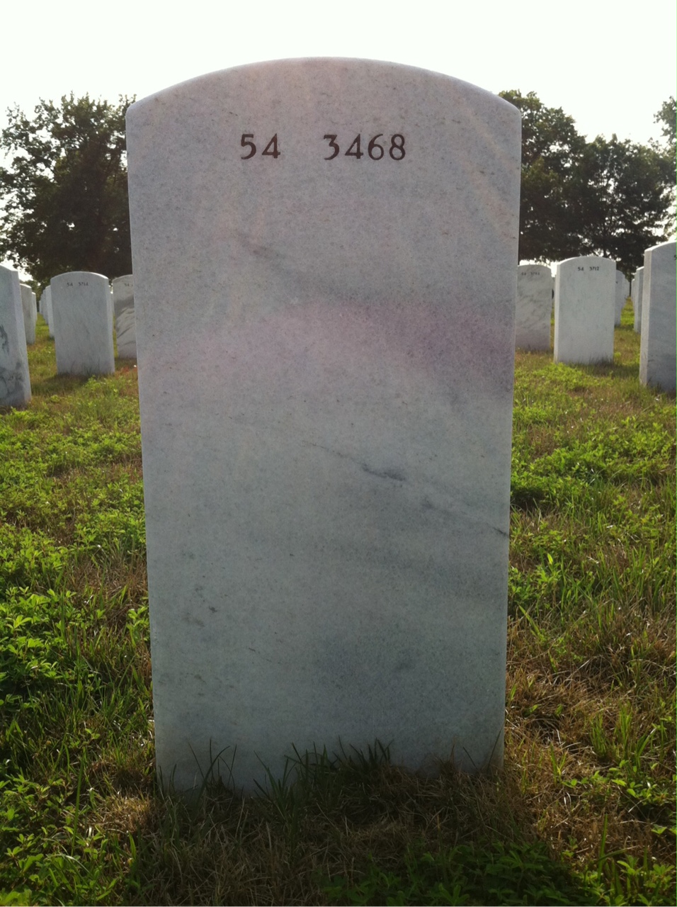 Back of headstone — Raymond Natoli