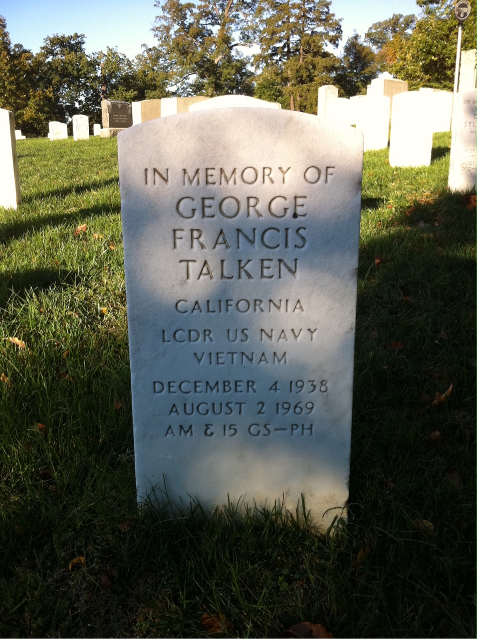 Headstone of George Francis Talken