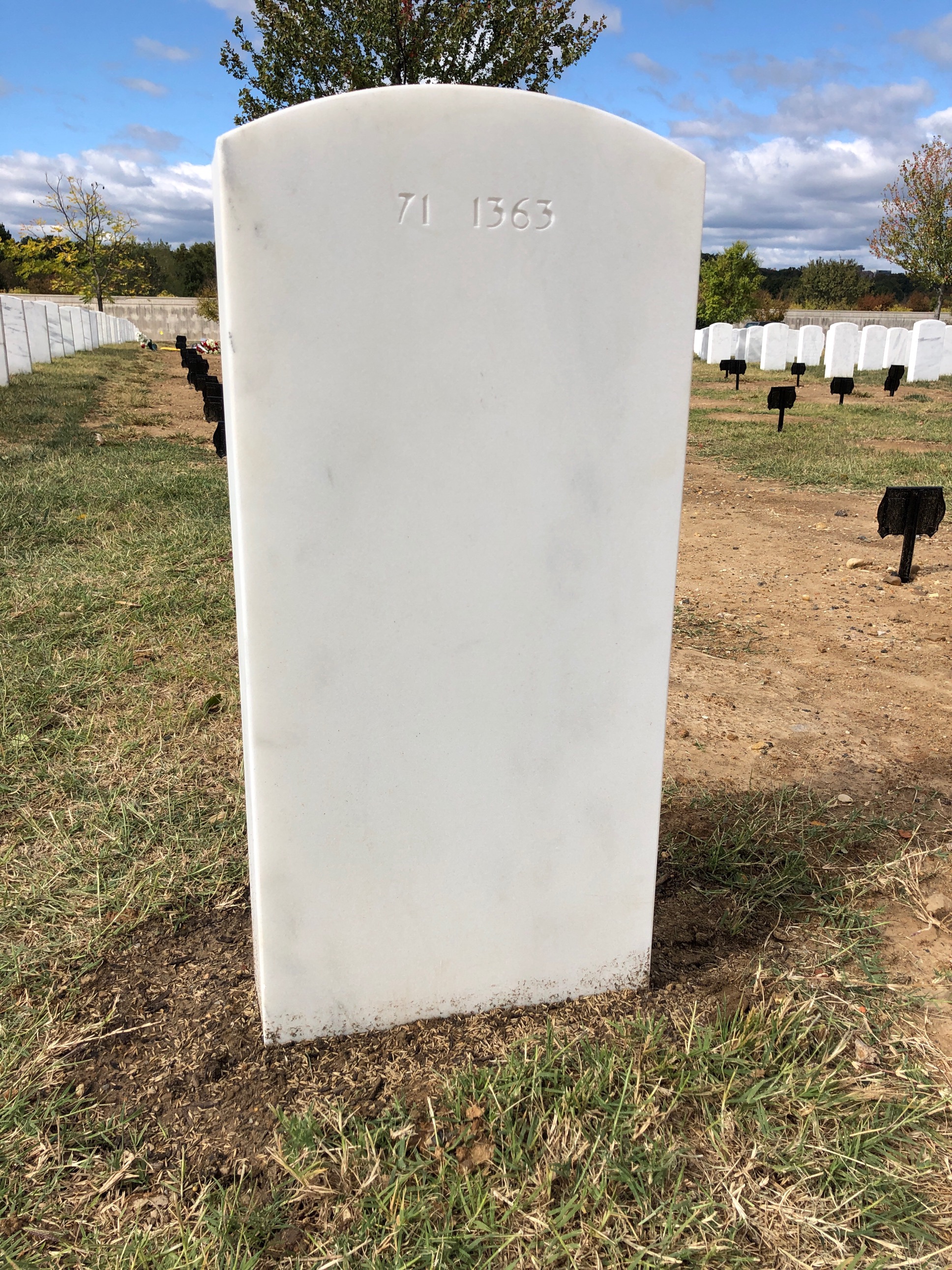 Back of headstone — James Muller
