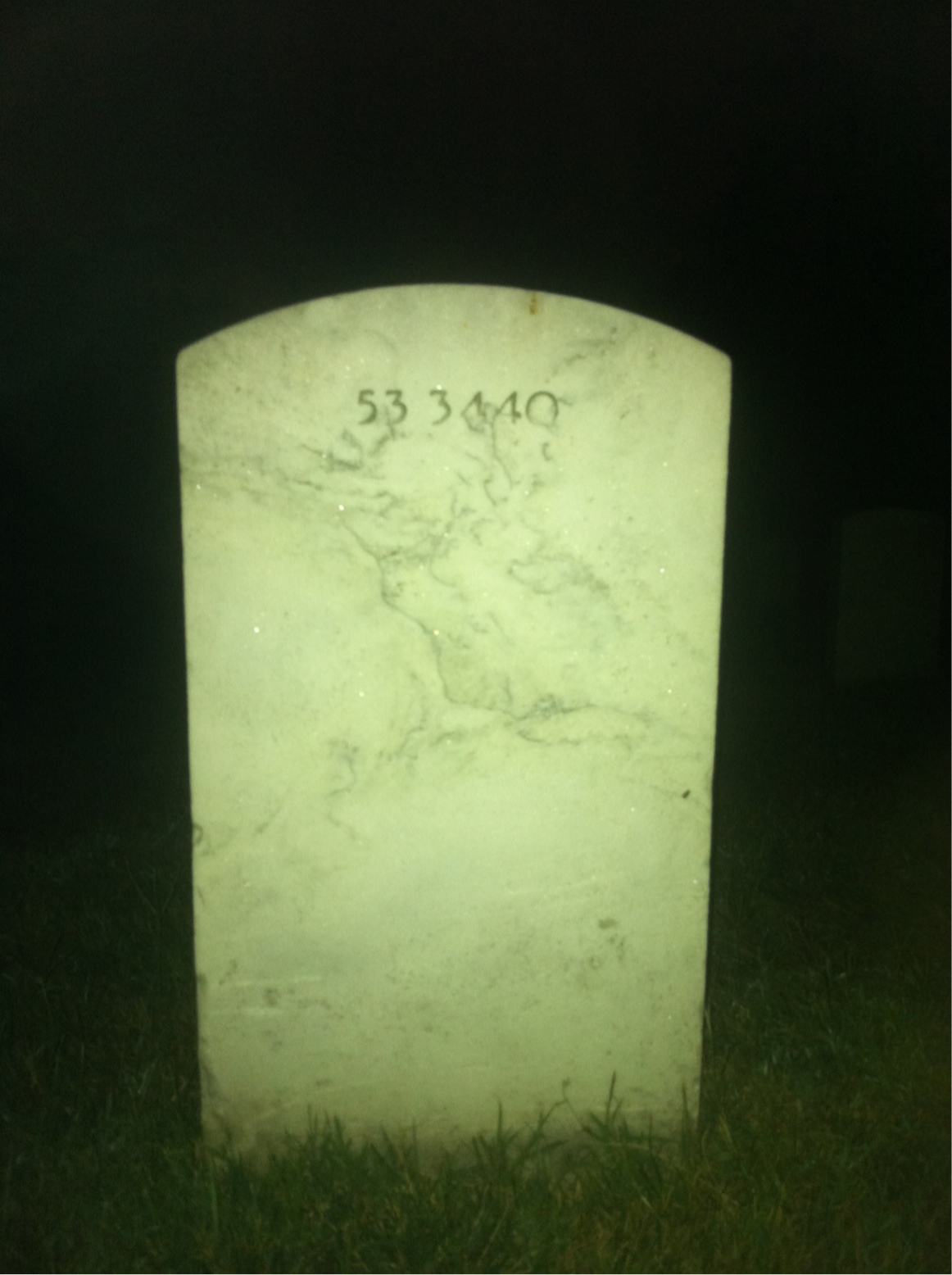 Back of headstone — Stephen Miller