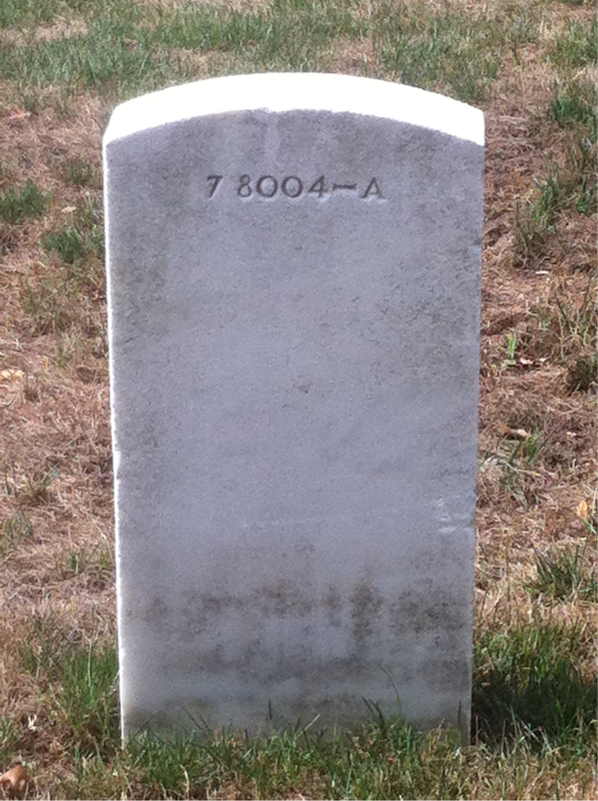 Back of headstone — John Montrello