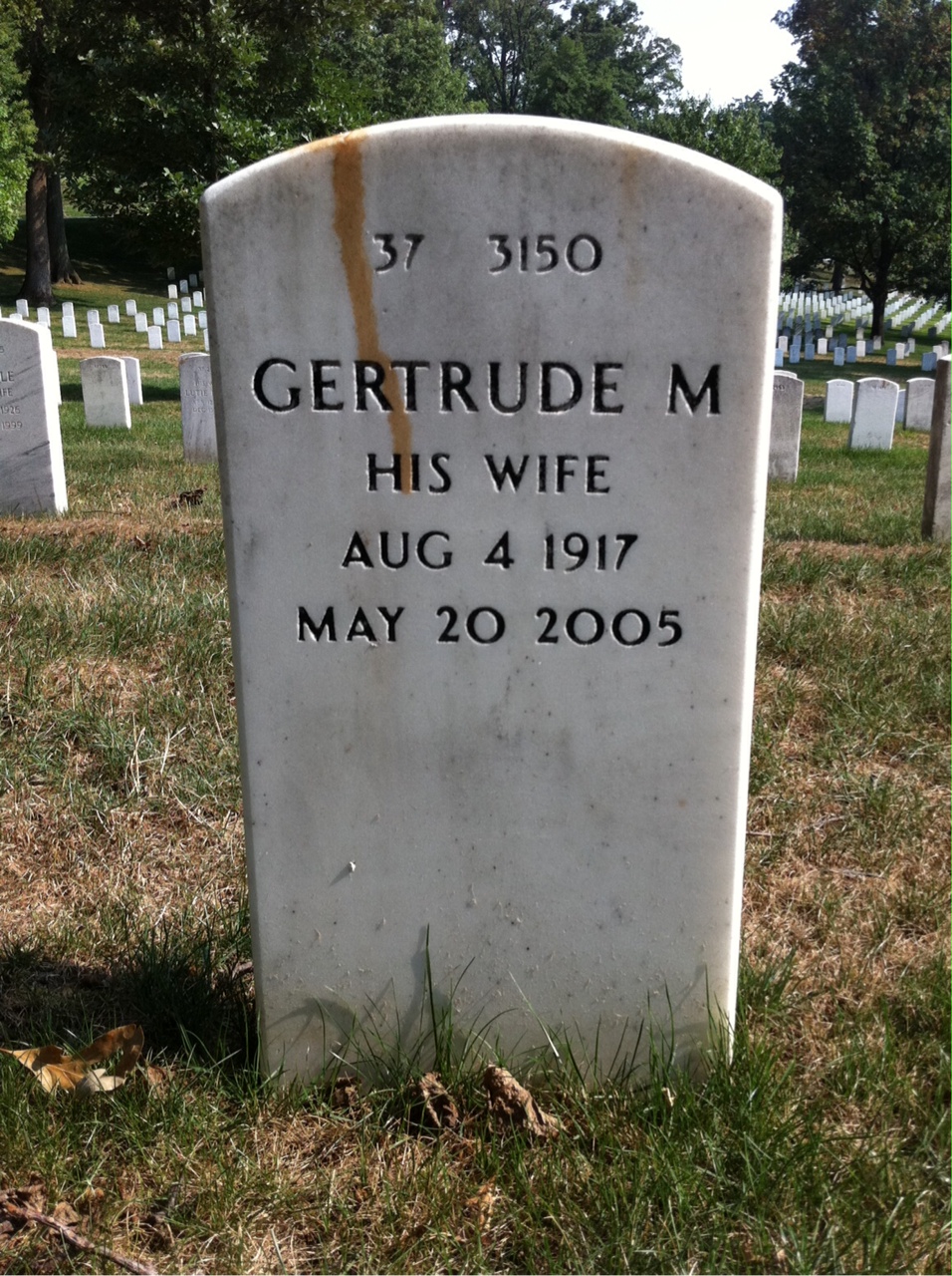 Back of headstone — John Heaney