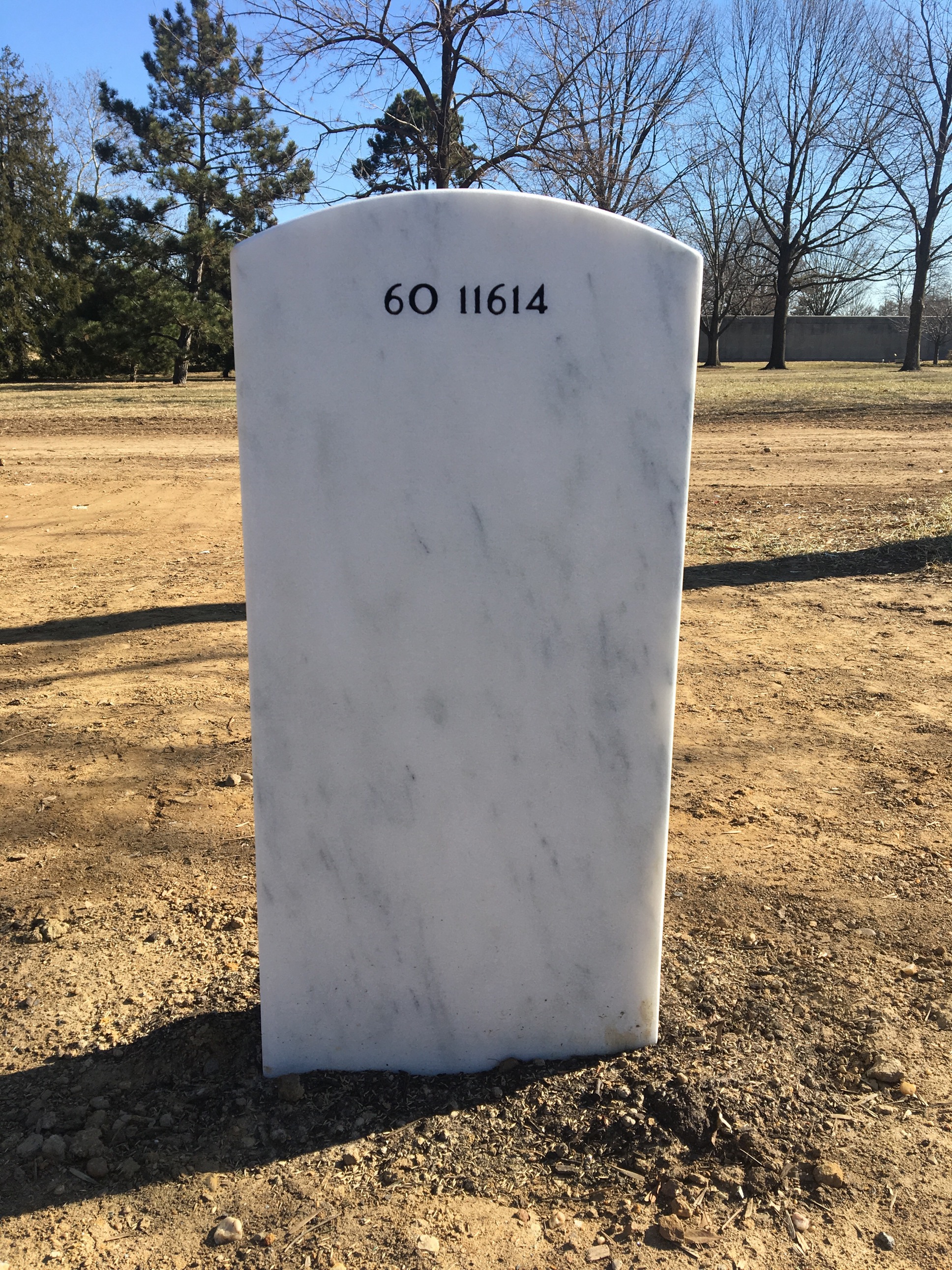 Back of headstone — William Michael Brown