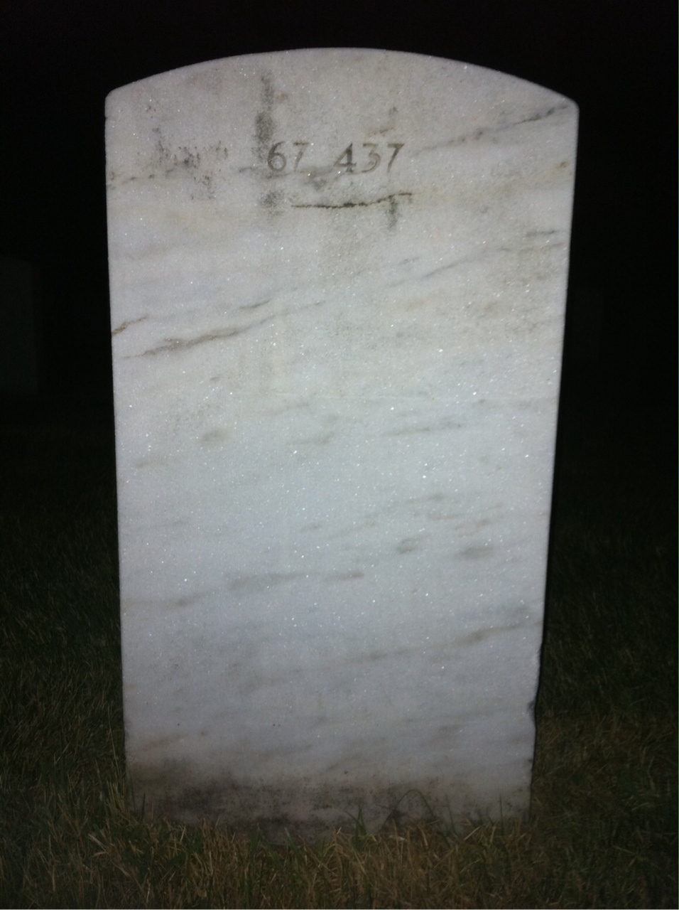 Back of headstone — Paul Ackerman