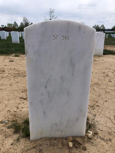 Back of headstone — William E Stewart