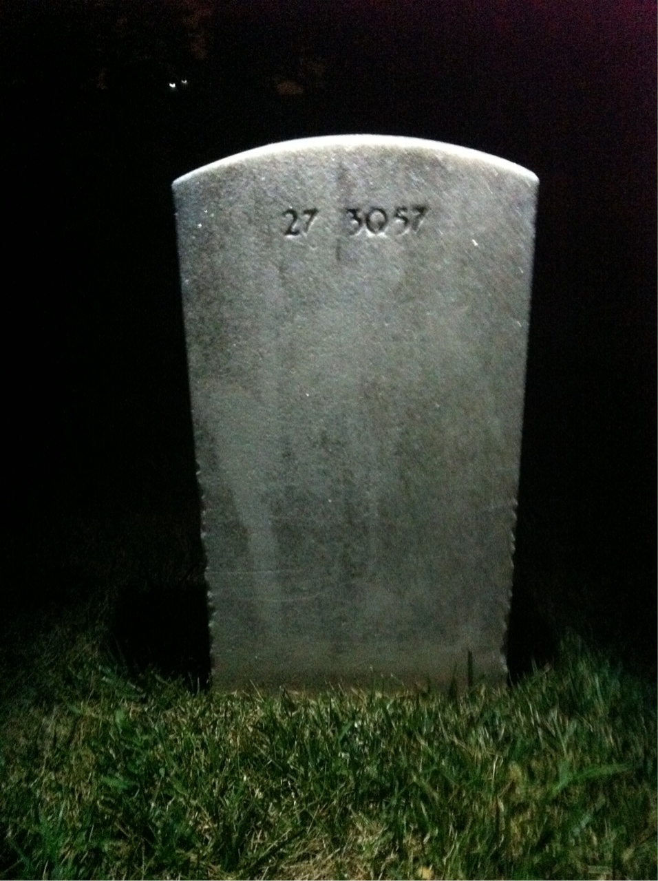 Back of headstone — C Morgan