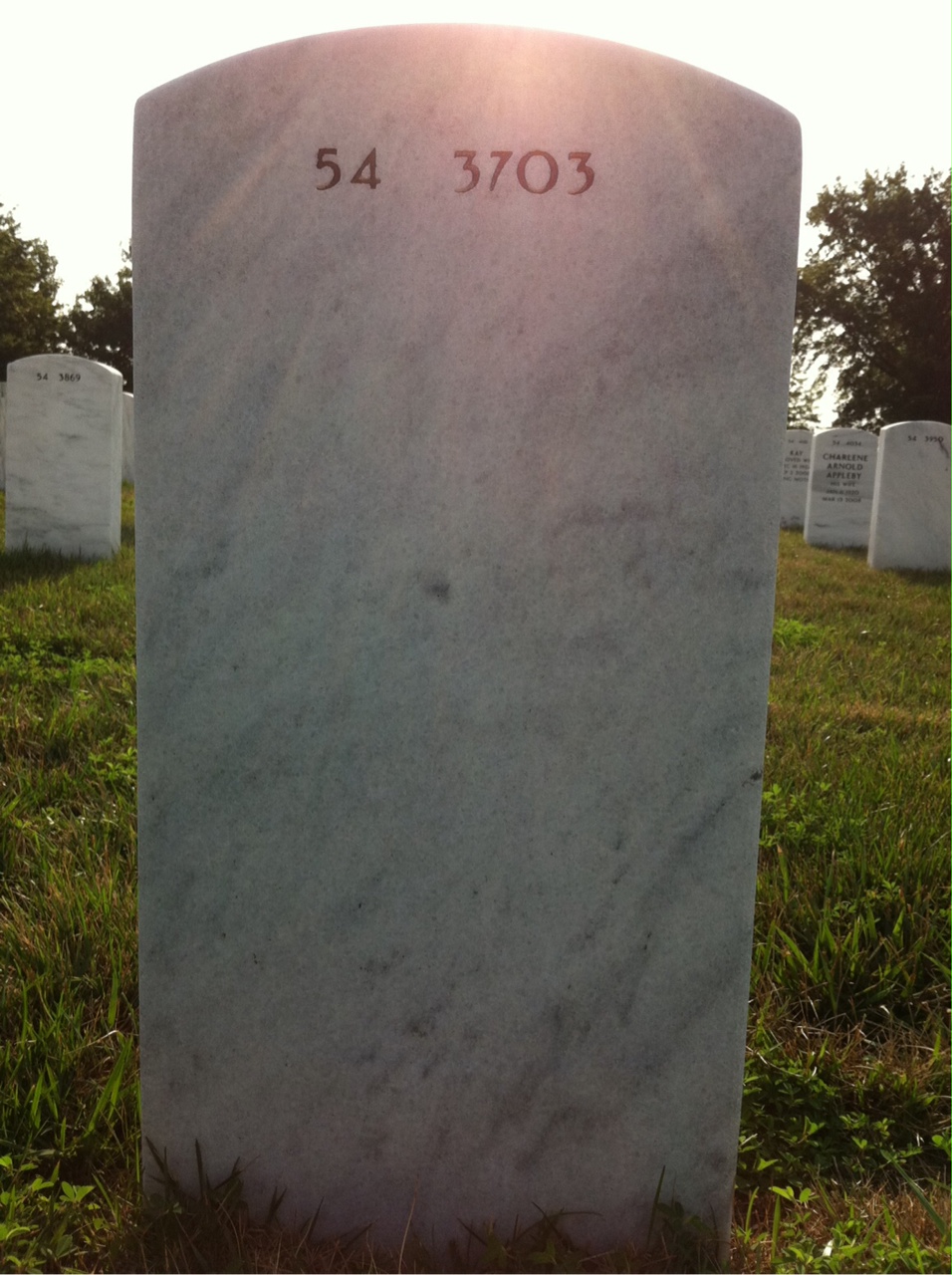 Back of headstone — Thomas Lewis