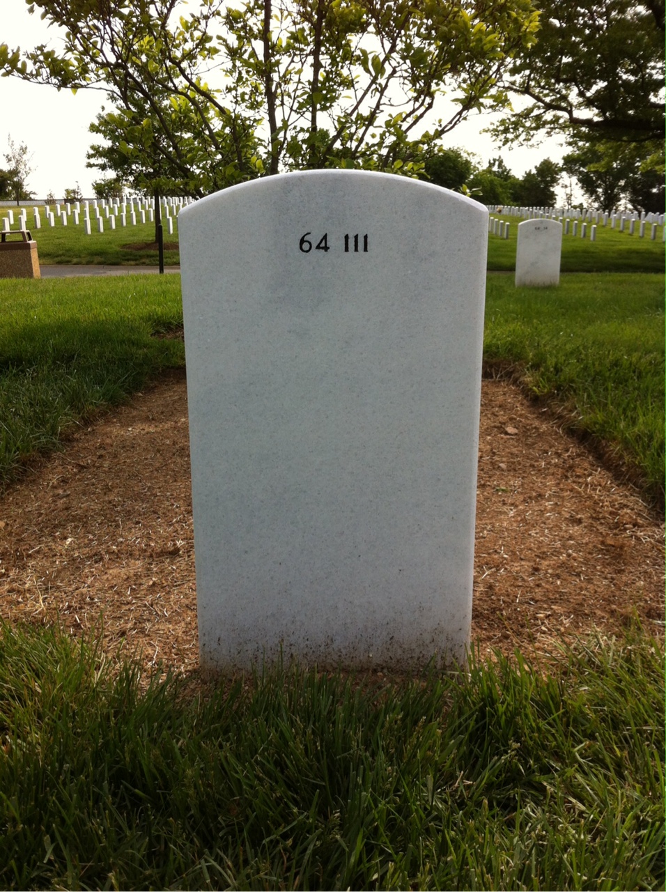 Back of headstone — Donald Moser