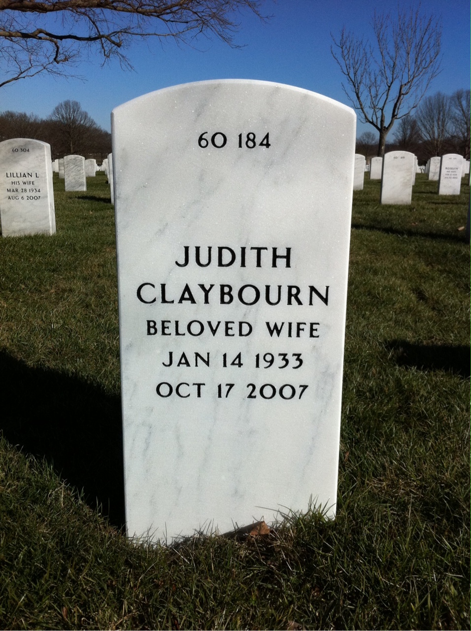 Back of headstone — Donald Howard
