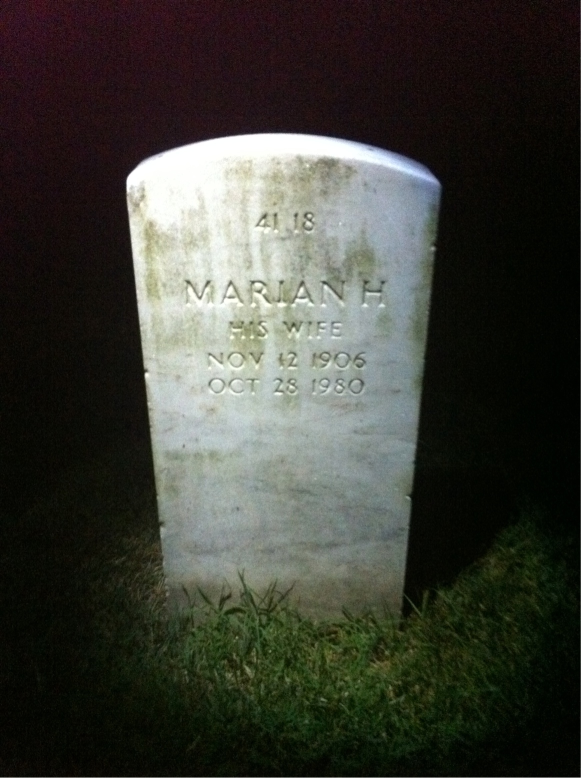Back of headstone — Ben Ashmead