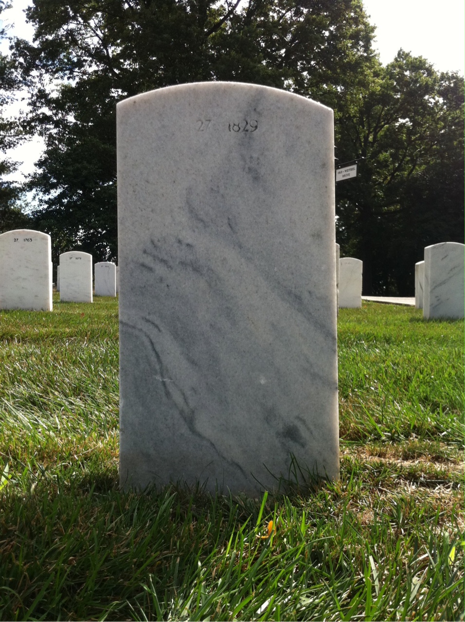 Back of headstone — Thomas Miller
