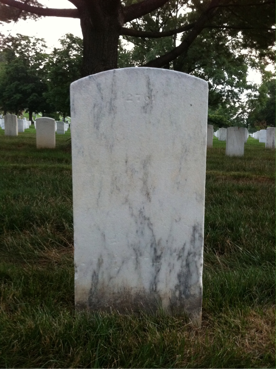 Back of headstone — Charles Andrews