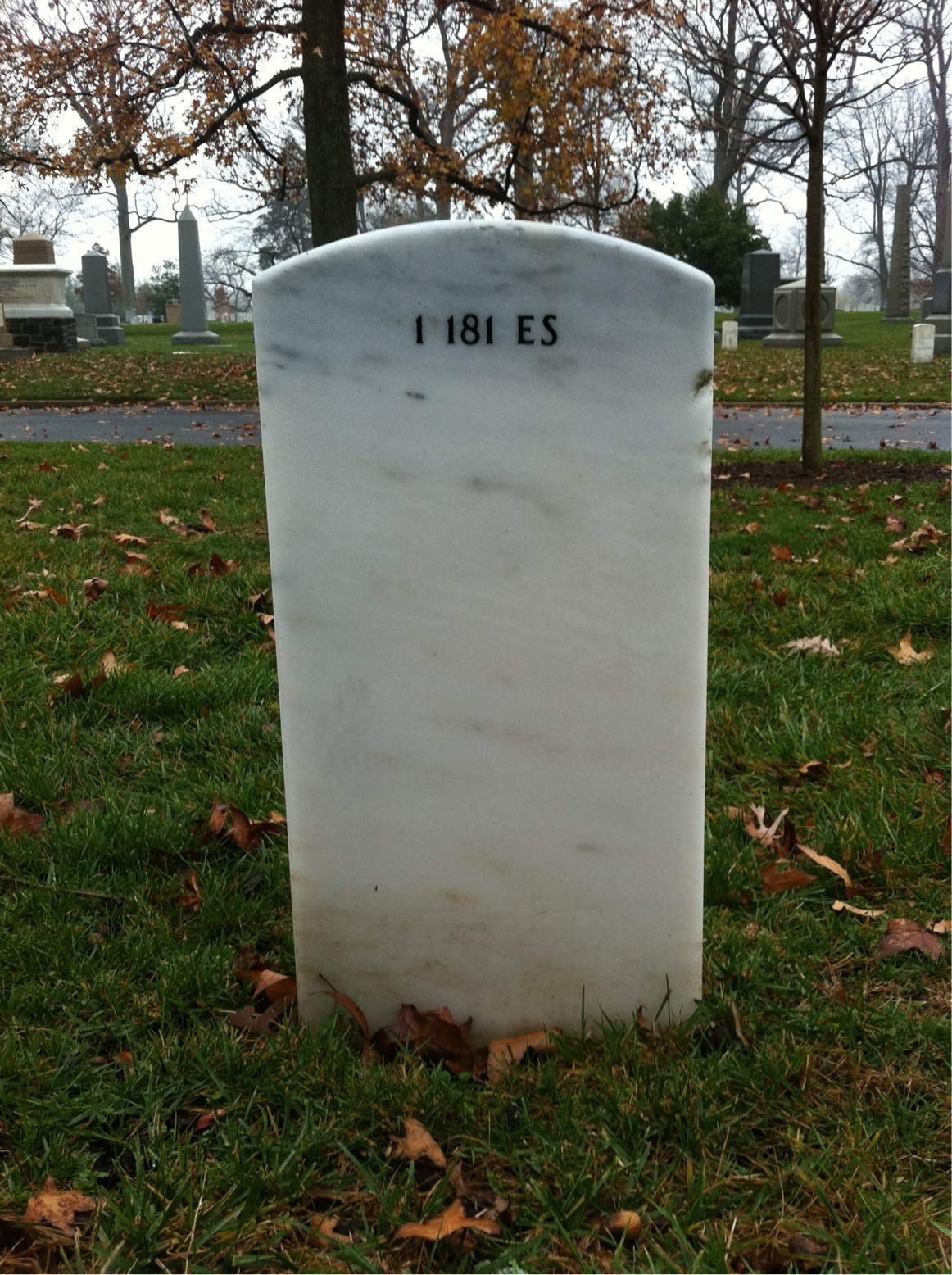 Back of headstone — Harriet Bane