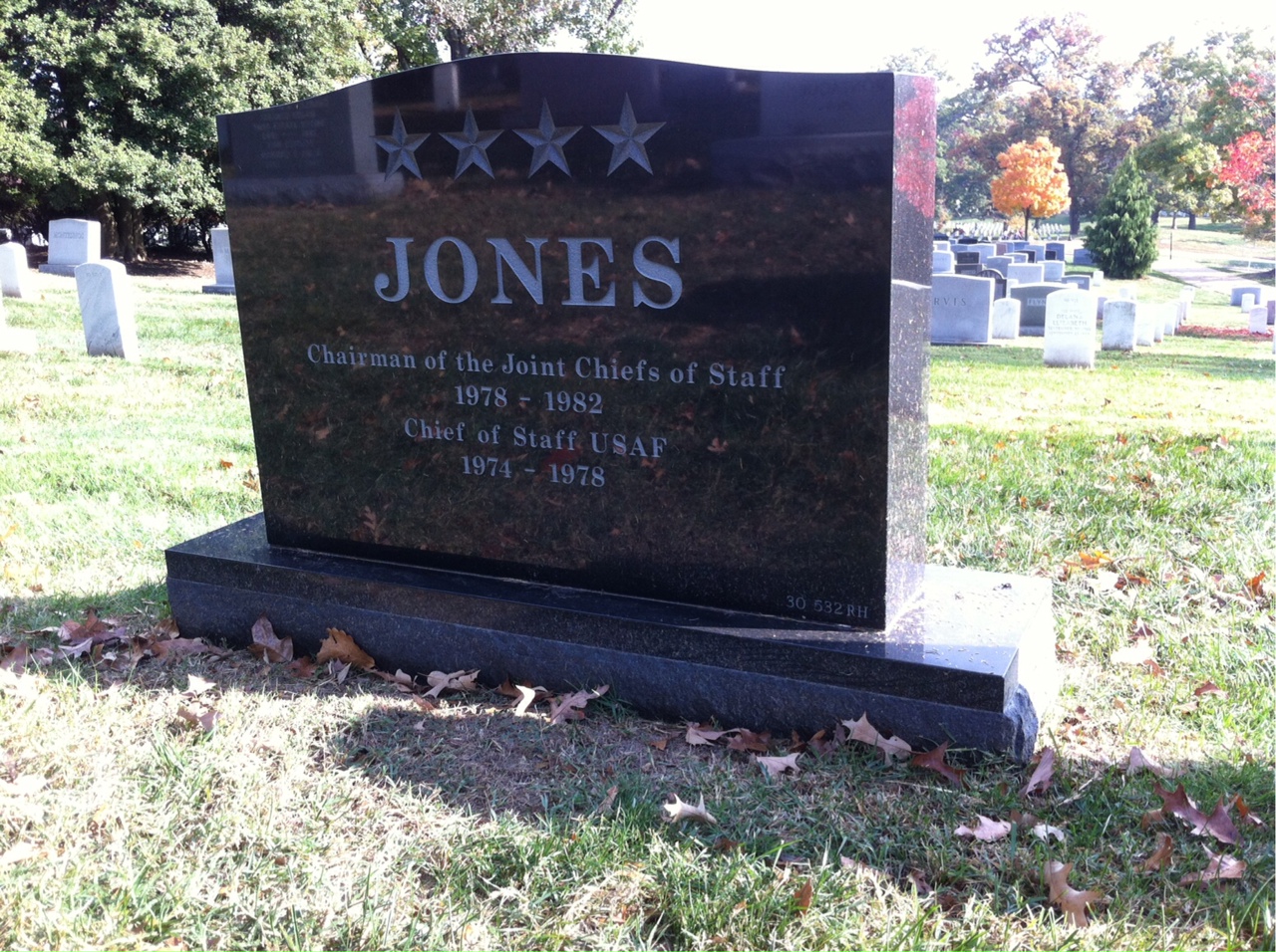 Back of headstone — David Jones
