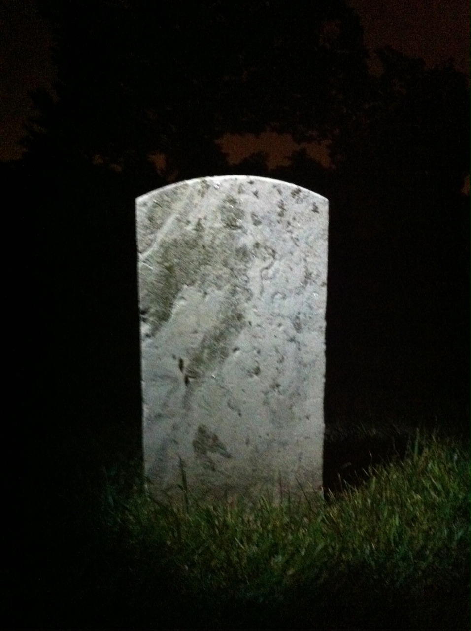 Back of headstone — Thomas Moriarty