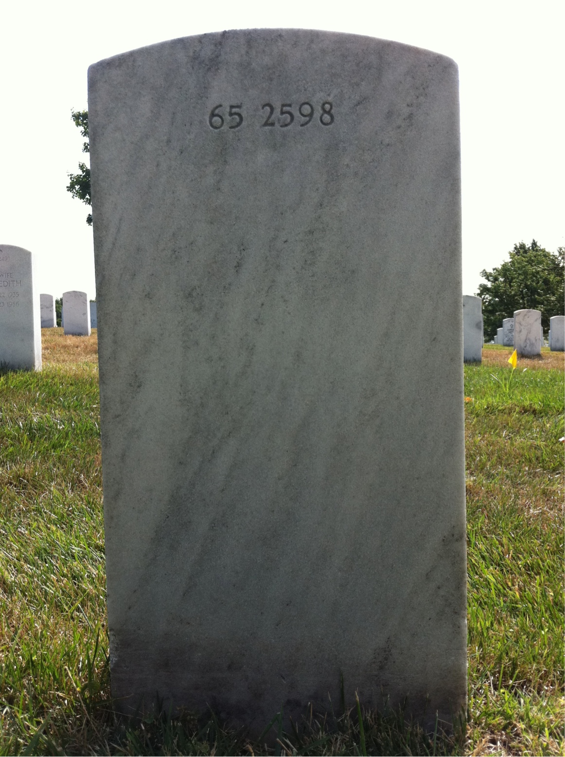 Back of headstone — George Ashley