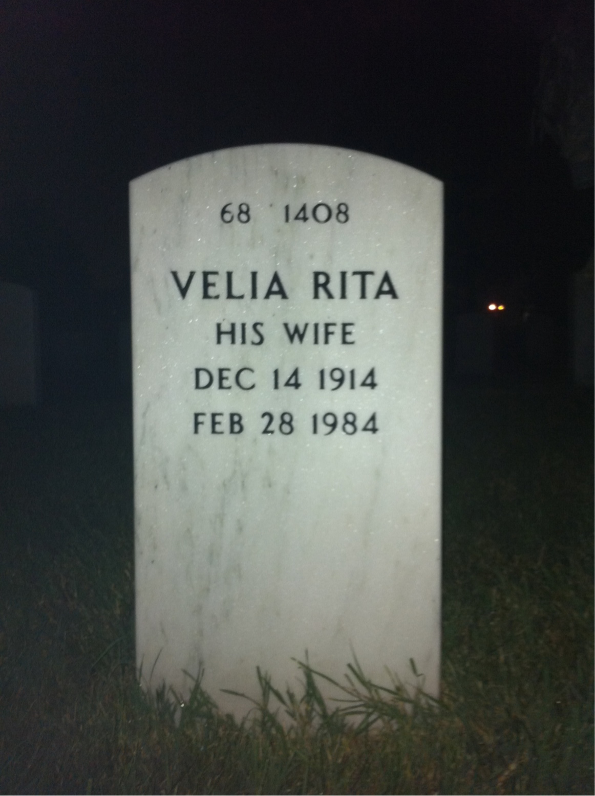 Back of headstone — Harold Civiello