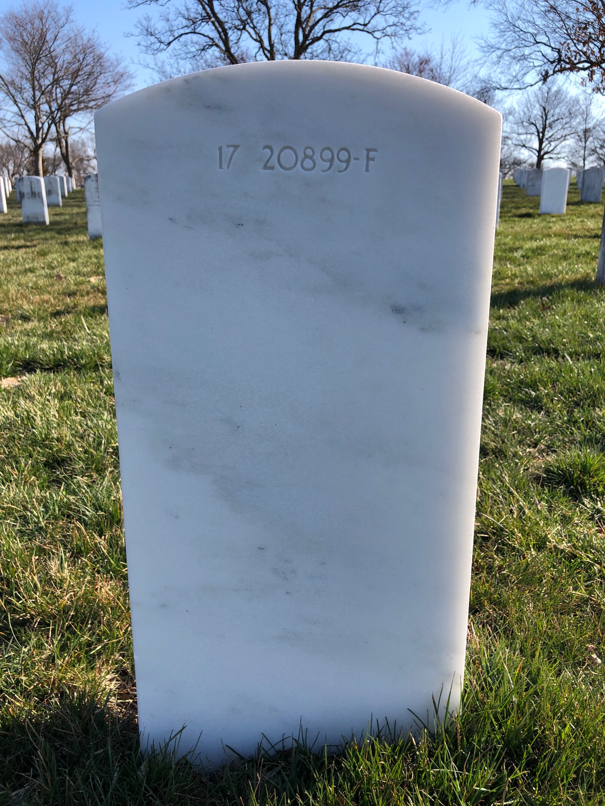 Back of headstone — William Babarsky