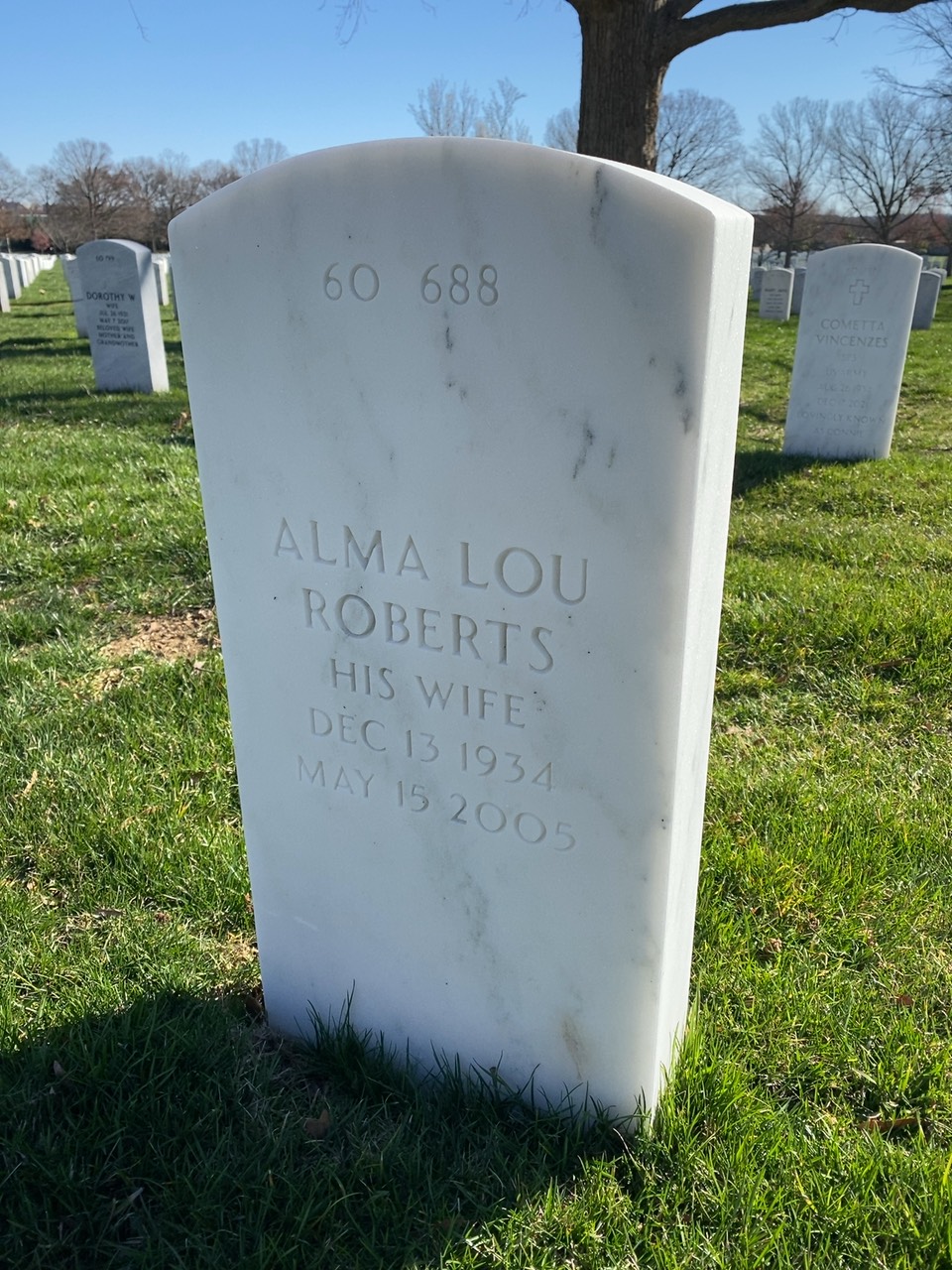 Back of headstone — John Hoogland