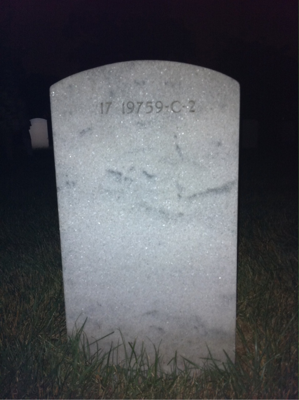 Back of headstone — Anna Moller