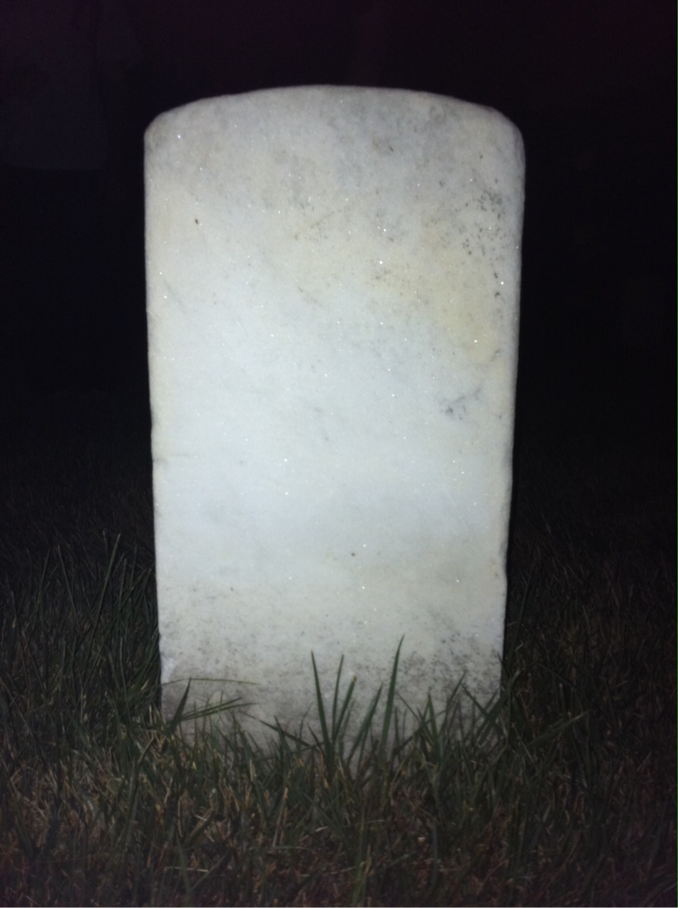 Back of headstone — Alexander Asbury