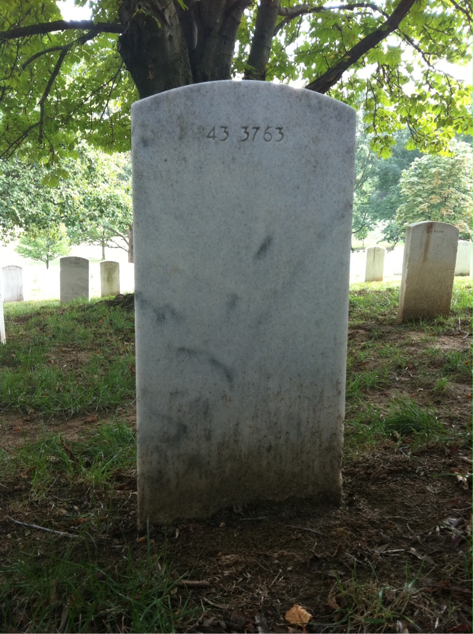 Back of headstone — Bertha Allton