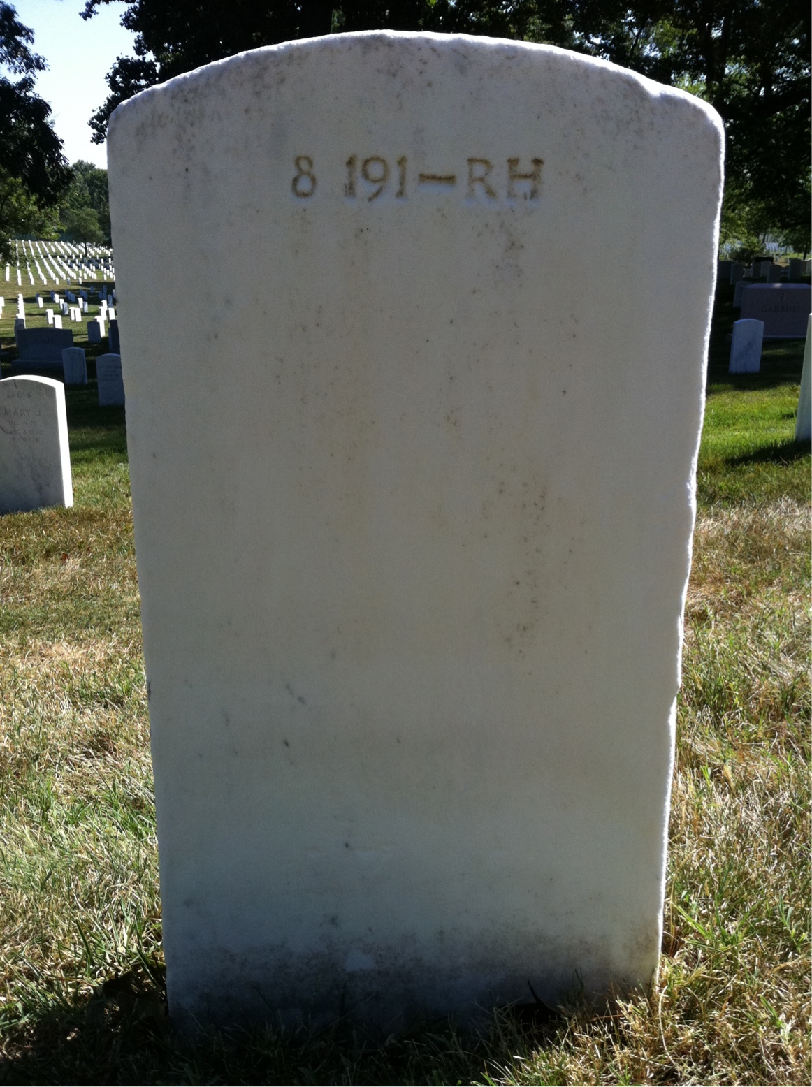 Back of headstone — Ilene Crigler