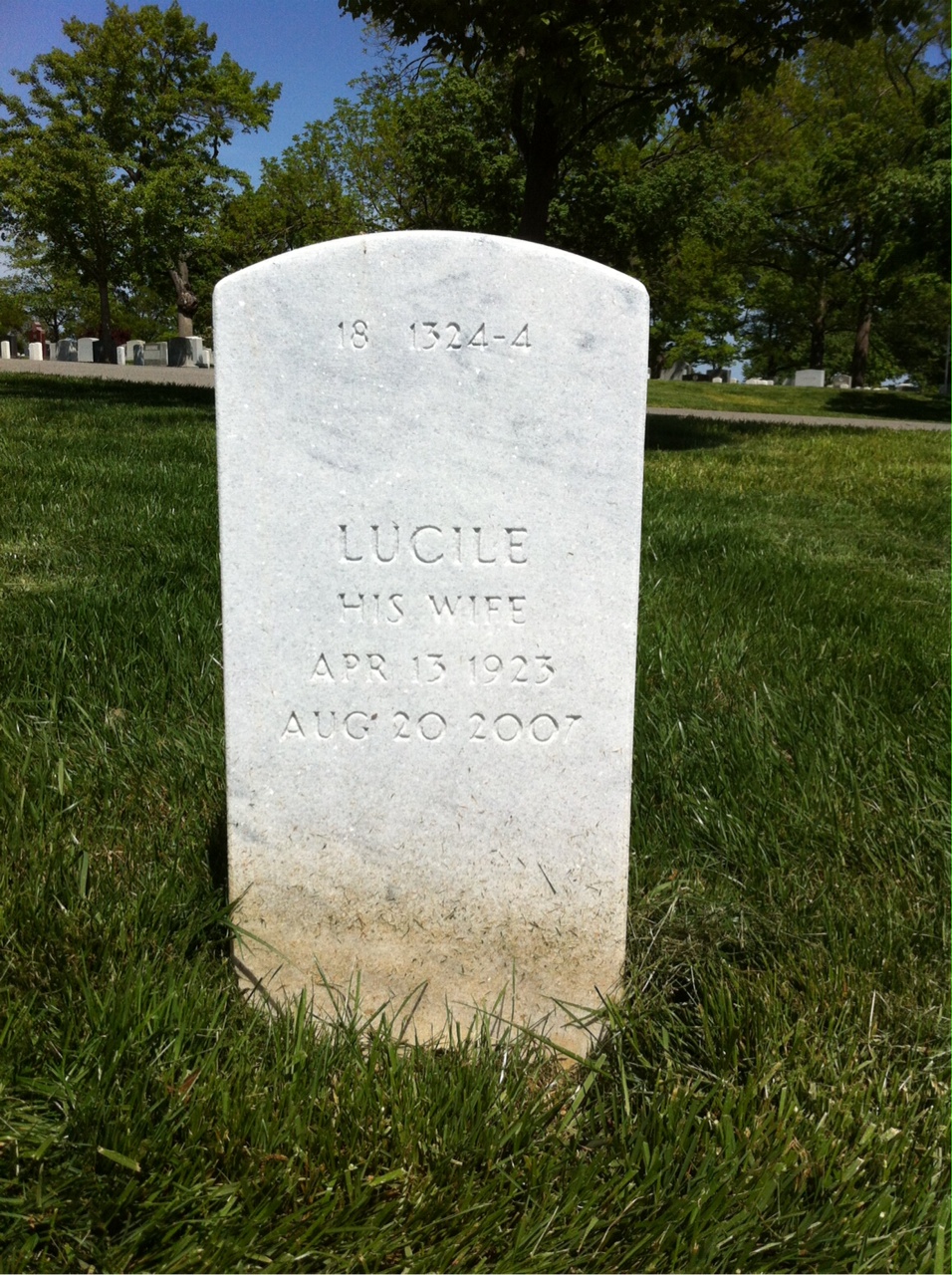 Back of headstone — Donald Morgan