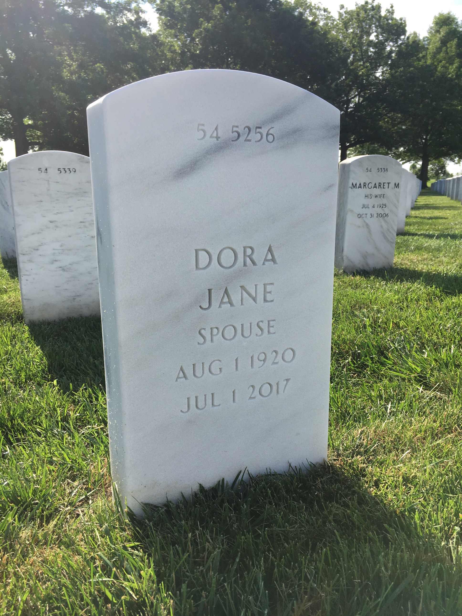 Back of headstone — Carl Dennis