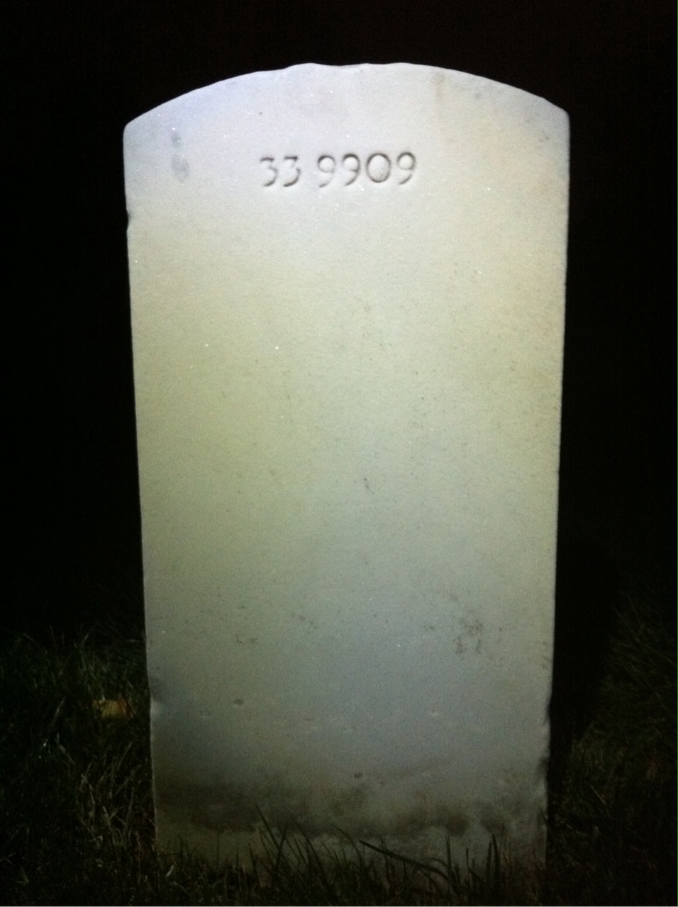 Back of headstone — Leroy Moses