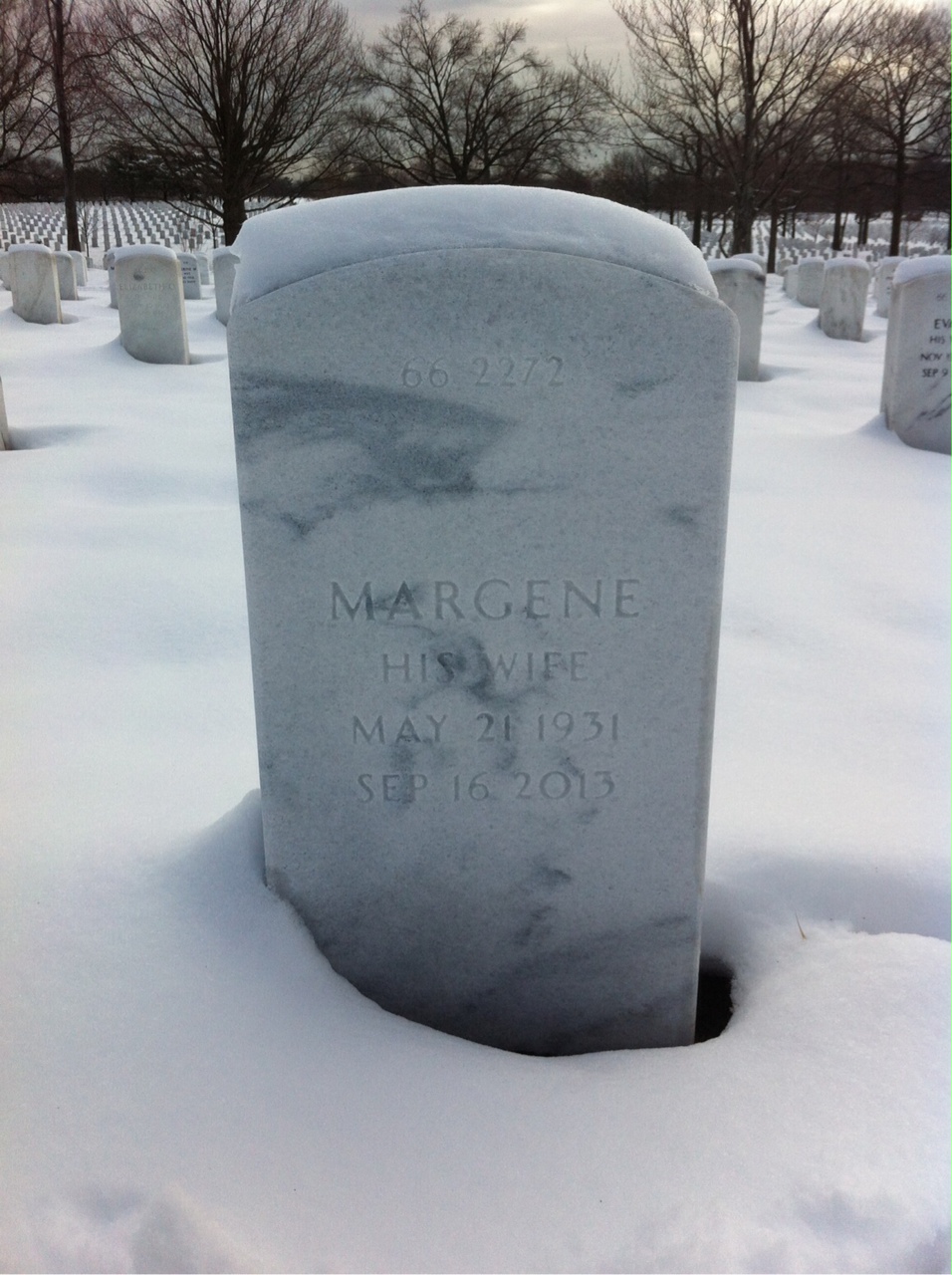 Back of headstone — Jack Morris