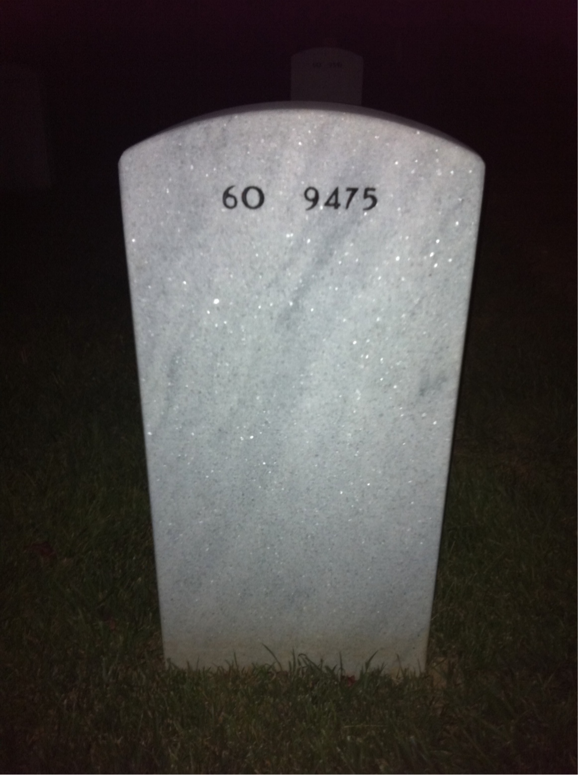 Back of headstone — Paul D Carron