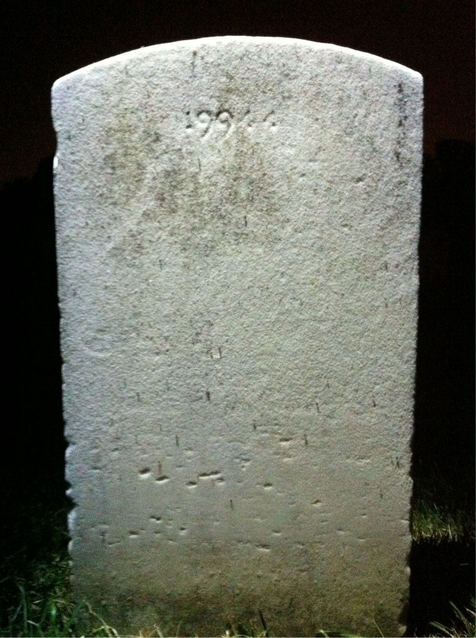 Back of headstone — John Crismond