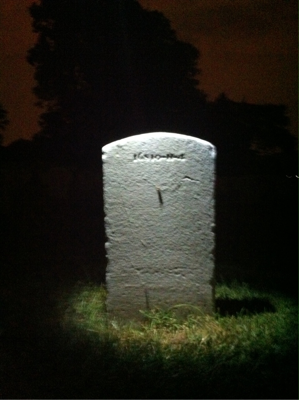 Back of headstone — Eddie Austin