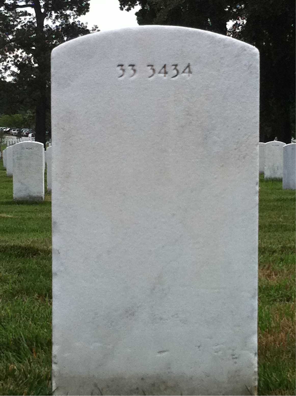 Back of headstone — Alfred Chester