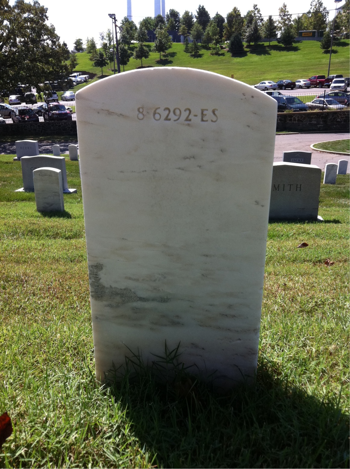 Back of headstone — Rosa Myers