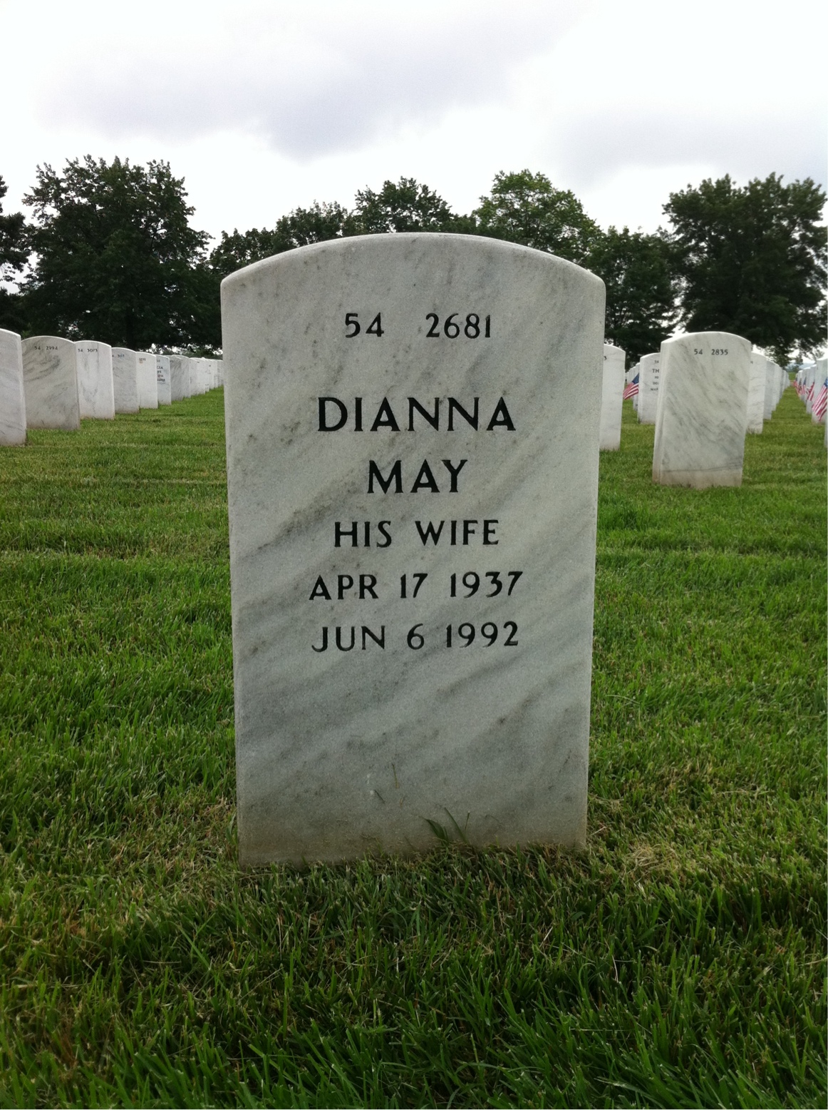 Back of headstone — Otis Kelly