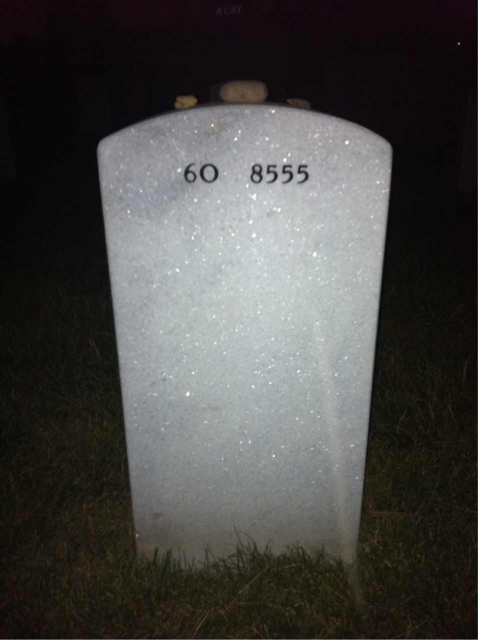 Back of headstone — Collin Bowen