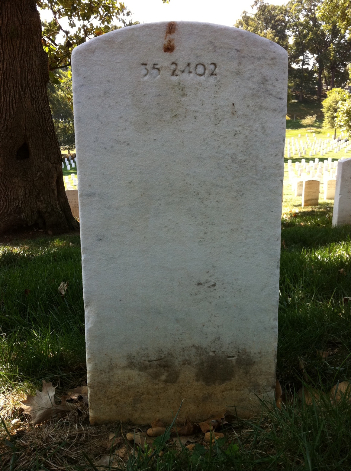 Back of headstone — James Aiken
