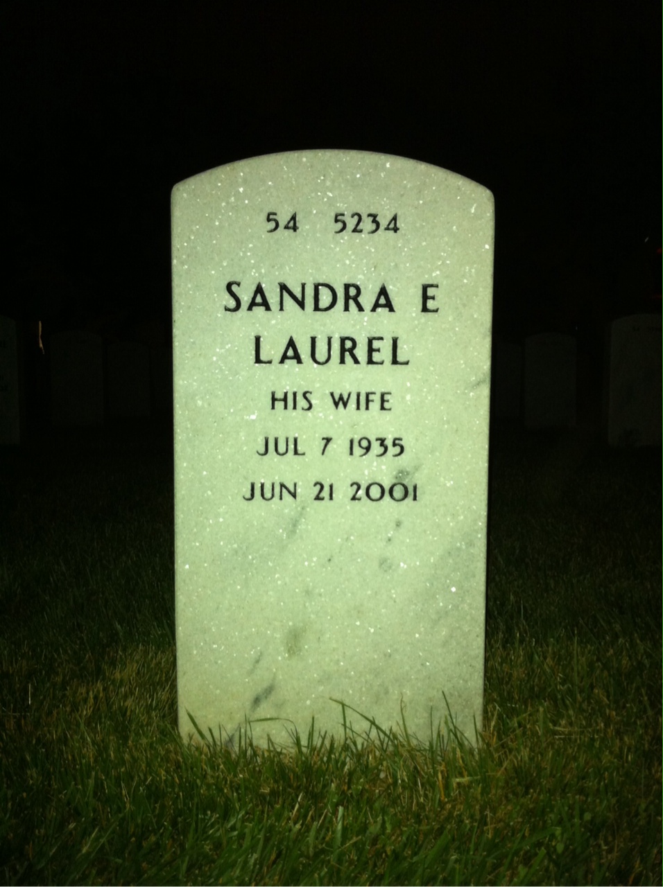 Back of headstone — George Libert