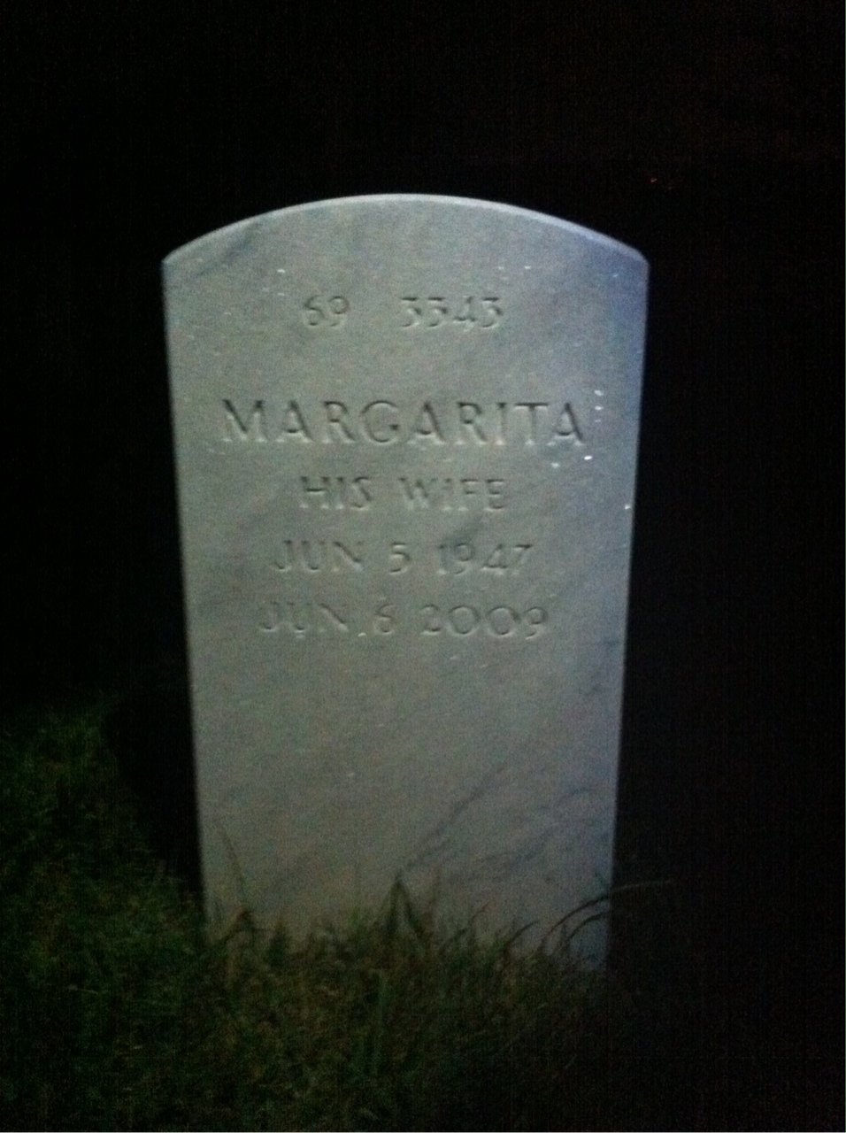 Back of headstone — Frank Diaz-Rivera