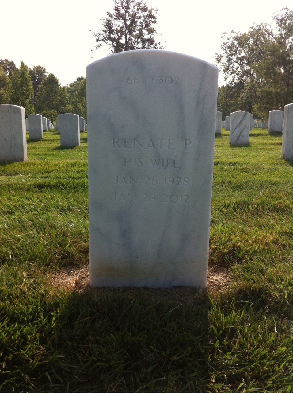 Back of headstone — Herbert Moore