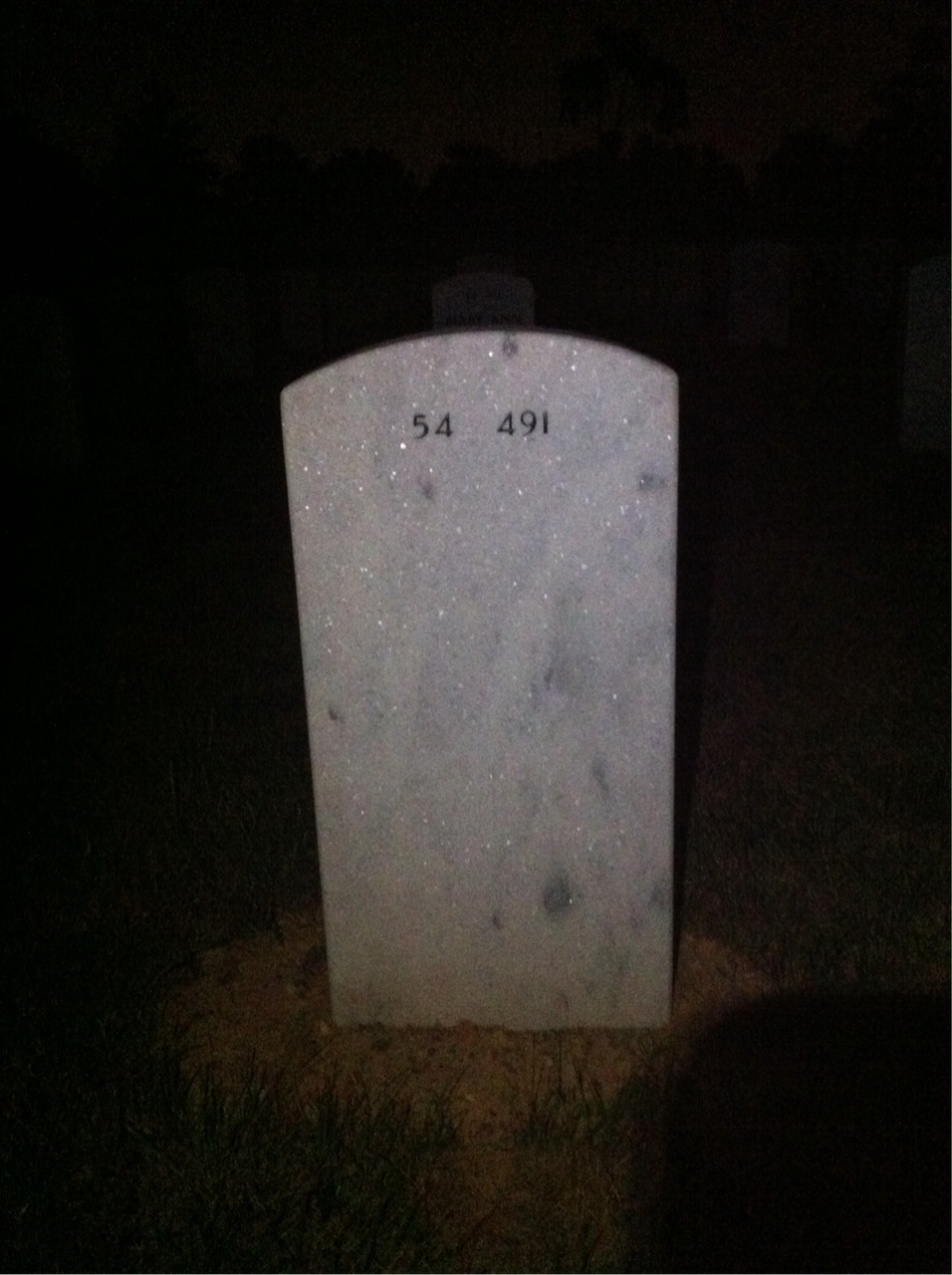 Back of headstone — Lester Morgan