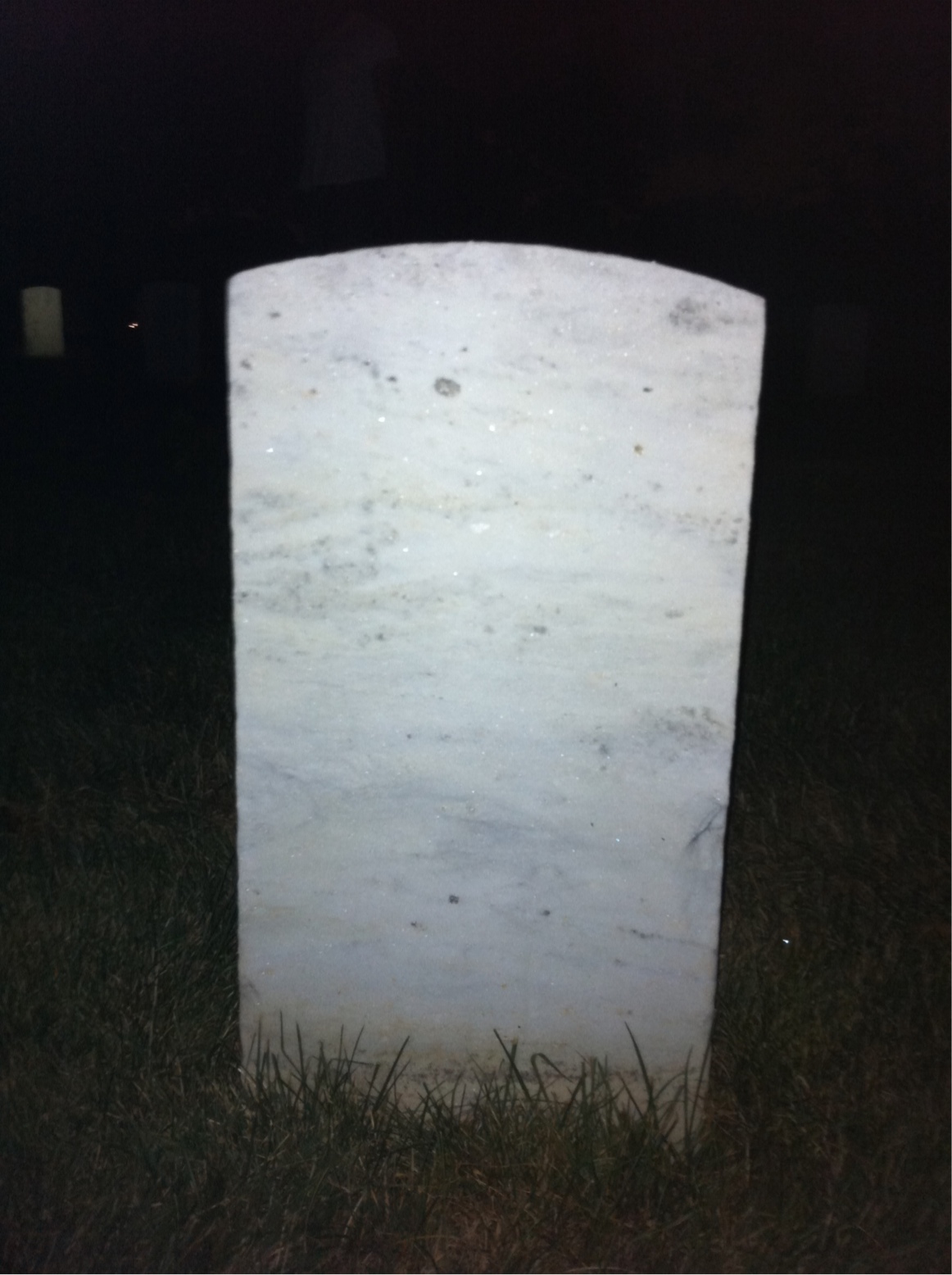 Back of headstone — Samuel Mulholland